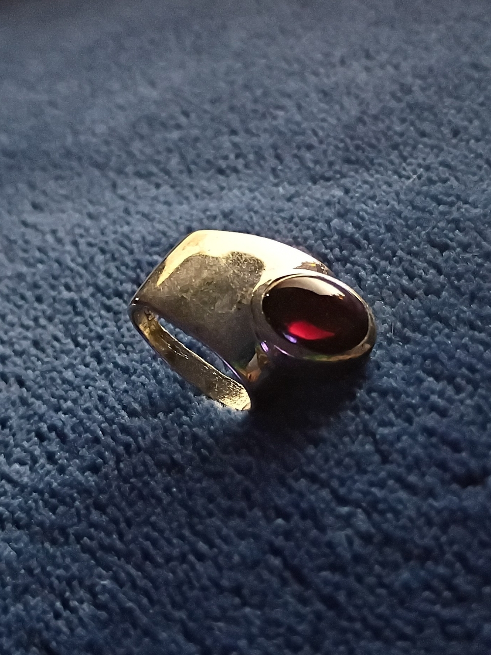 Sterling Silver Pendant with Deep Red Rhodolite Garnet